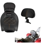 Amazon | HCmotorku バイク タンデムシート ライダー バックレスト付き